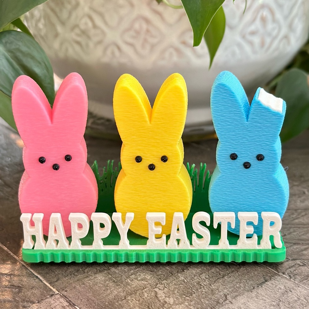 Peeps Bunny Happy Easter Sign